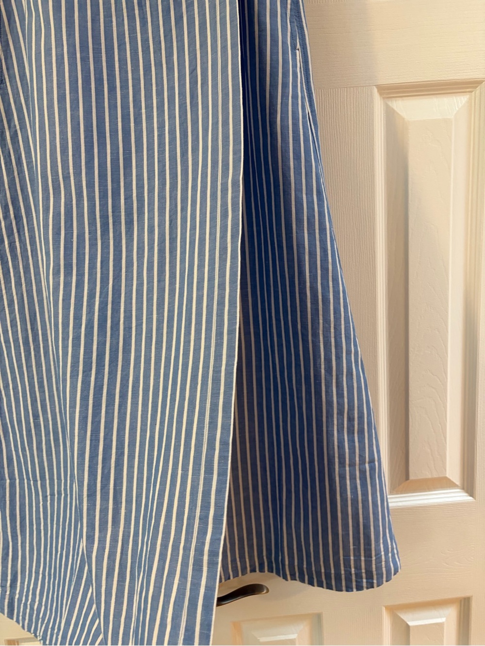Pact Blue and White Canopy Linen/Cotton Blend Wrap Maxi Skirt Size M - Picture 2 of 10